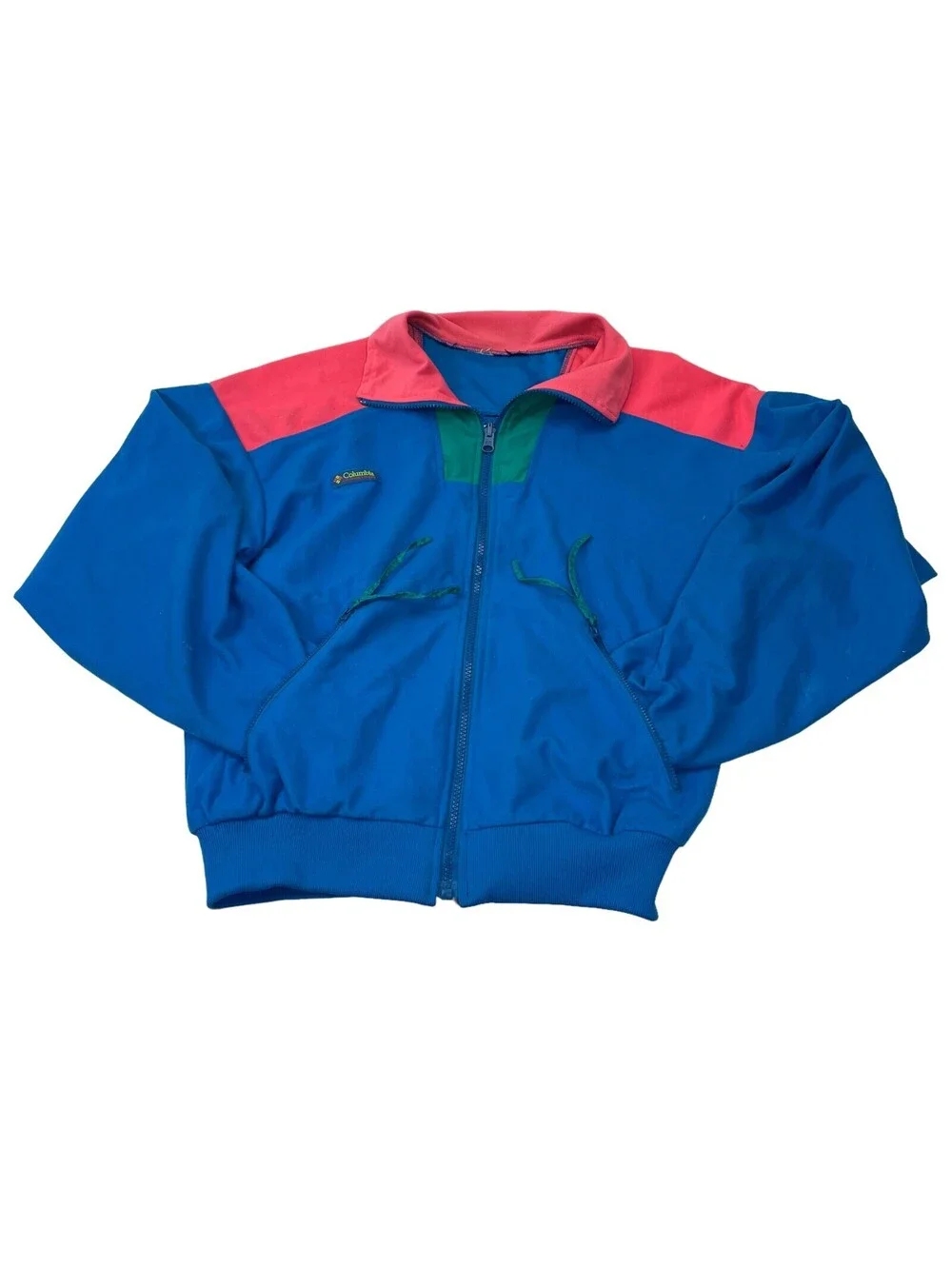 Vintage Columbia Multicolor Fleece Full Zip Jacket Women Size Small